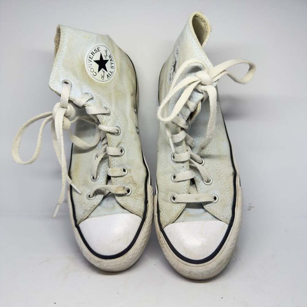Converse Chuck Taylor All Star High Top Sneakers White Canvas Size 7.5